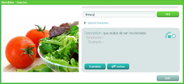 Exercise Dialog Try: Fresh