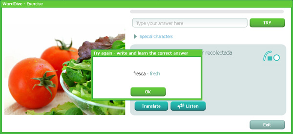 Exercise Dialog Answer: Fresh 